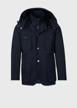 Paul Stuart Outerwear^Technical Gaberdine Jacket Navy