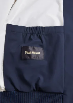 Paul Stuart Outerwear^Technical Jersey Bomber Jacket Navy