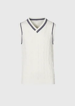 Paul Stuart Sweaters|Vests^Tennis Vest White