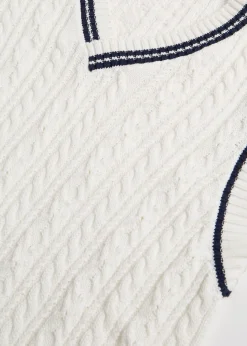 Paul Stuart Sweaters|Vests^Tennis Vest White