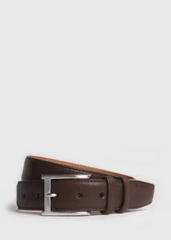 Paul Stuart Belts^Textured Bison Belt Chocolate