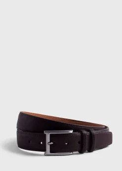 Paul Stuart Belts^Textured Bison Belt Chocolate