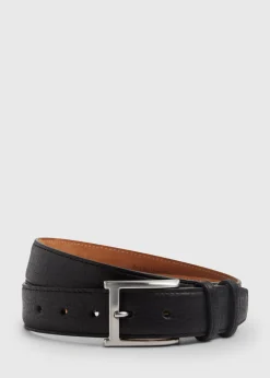 Paul Stuart Belts^Textured Bison Belt Black