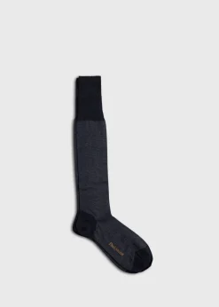 Paul Stuart Socks|Formal Shop^Textured Oxford Dress Sock Grey