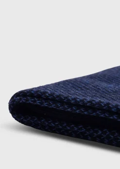 Paul Stuart Socks|The Cashmere Shop^Textured Oxford Dress Sock Navy