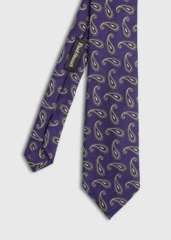 Paul Stuart Ties^Tossed Paisley Tie Navy