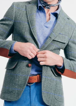 Paul Stuart Blazers & Jackets^Tweed Jacket With Suede Green/Blue