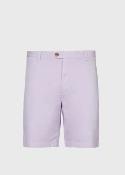 Paul Stuart Shorts & Swim Trunks|Pants^Twill Cotton Walk Short Lavender