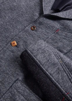 Paul Stuart Blazers & Jackets|Outerwear^Two Tone Raw Edge Jacket Grey