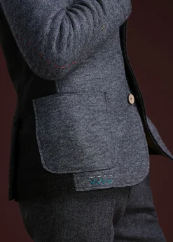 Paul Stuart Blazers & Jackets|Outerwear^Two Tone Raw Edge Jacket Grey