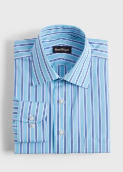 Paul Stuart Dress Shirts^Variegated Stripe Dress Shirt Light Blue