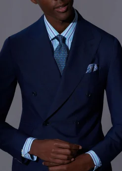 Paul Stuart Dress Shirts^Variegated Stripe Dress Shirt Light Blue