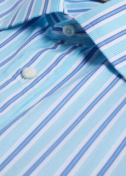 Paul Stuart Dress Shirts^Variegated Stripe Dress Shirt Light Blue