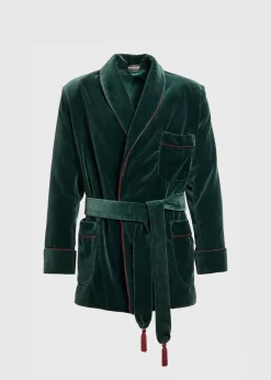 Paul Stuart Made On Madison Robes|Pajamas & Loungewear^Velvet Smoking Jacket Green