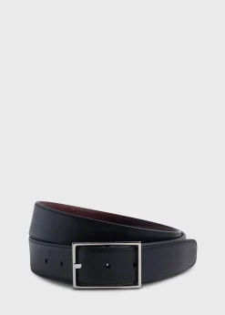 Paul Stuart Belts^Vitello Cordo Reversible Belt Black/Bordo