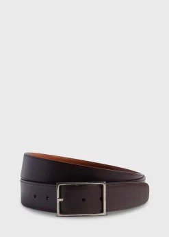 Paul Stuart Belts^Vitello Cordo Reversible Belt Dk.Brown/Cog