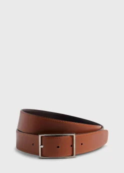 Paul Stuart Belts^Vitello Cordo Reversible Belt Dk.Brown/Cog