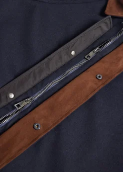 Paul Stuart Outerwear^Water Repellent Cashmere Coat Navy