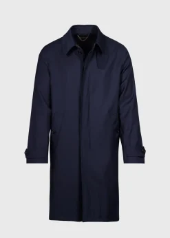 Paul Stuart Overcoats|Outerwear^Water Repellent Wool Coat Navy