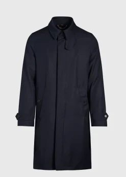 Paul Stuart Overcoats|Outerwear^Water Repellent Wool Coat Navy