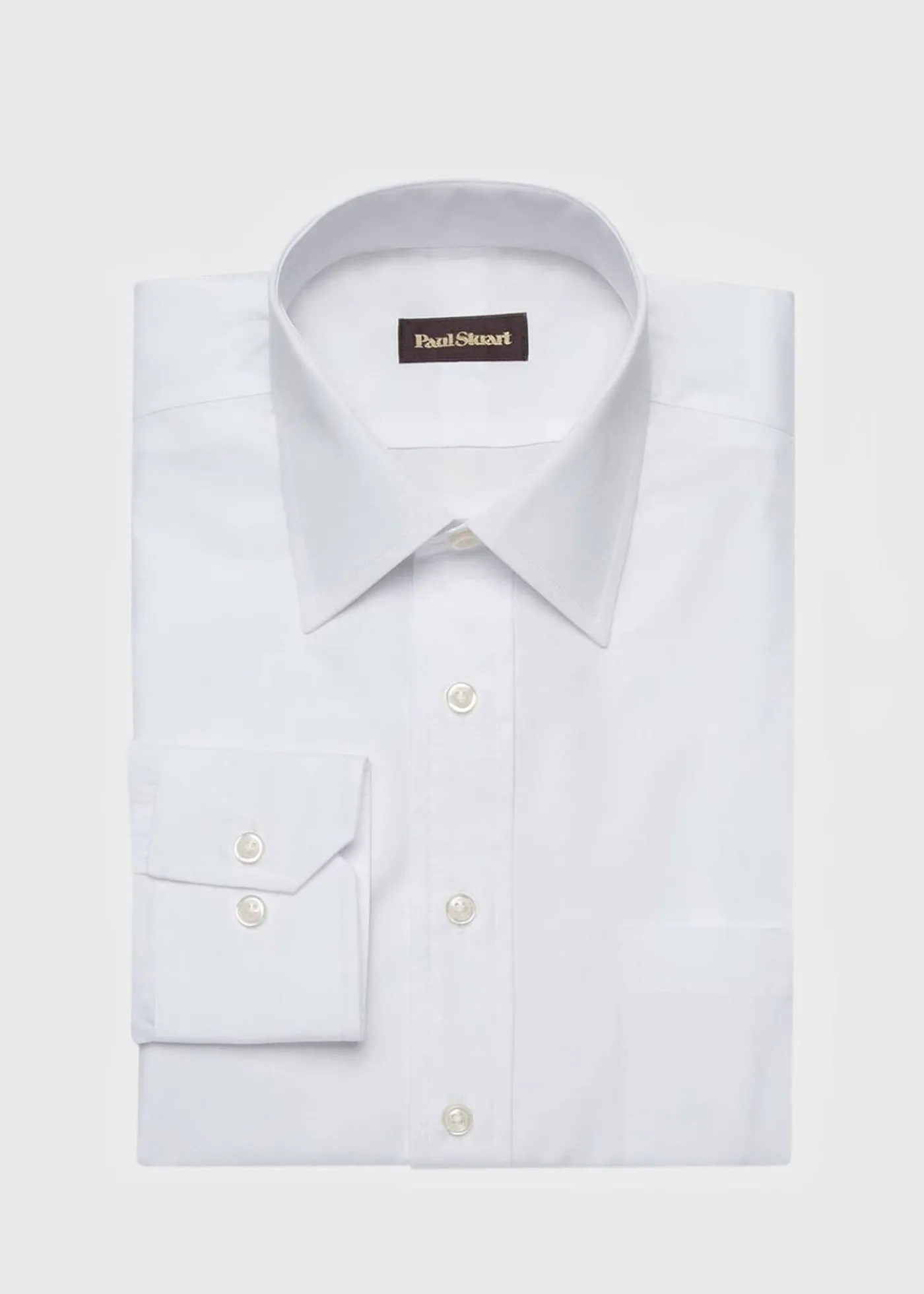 Paul Stuart Formal Shop|Dress Shirts^ Broadcloth Cotton Dress Shirt White