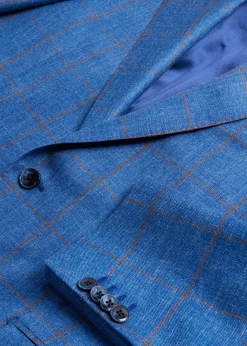Paul Stuart Blazers & Jackets^Windowpane Jacket Mid Blue