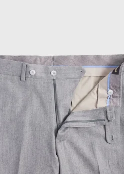 Paul Stuart Formal Shop|Dress Pants^Wool & Cashmere Flannel Pant Light Grey