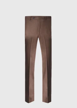 Paul Stuart Dress Pants|The Cashmere Shop^Wool & Cashmere Flannel Trouser Brown