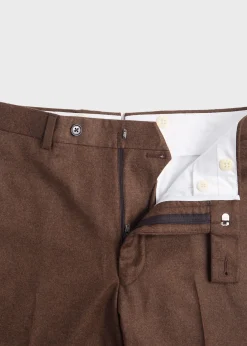 Paul Stuart Dress Pants|The Cashmere Shop^Wool & Cashmere Flannel Trouser Brown