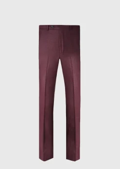 Paul Stuart Dress Pants|The Cashmere Shop^Wool & Cashmere Flannel Trouser Plum