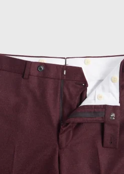 Paul Stuart Dress Pants|The Cashmere Shop^Wool & Cashmere Flannel Trouser Plum