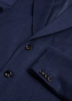 Paul Stuart The Cashmere Shop|Overcoats^Wool & Cashmere Herringbone Coat Mid Blue
