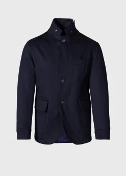 Paul Stuart Blazers & Jackets|Outerwear^Wool & Cashmere Hybrid Blazer Navy