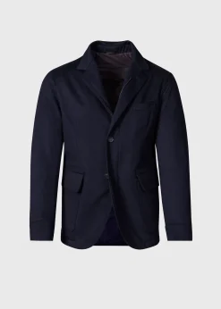 Paul Stuart Blazers & Jackets|Outerwear^Wool & Cashmere Hybrid Blazer Navy