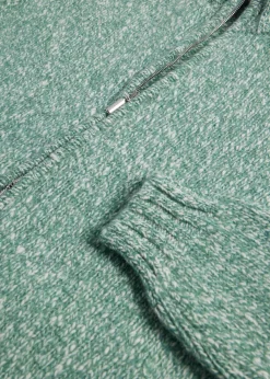 Paul Stuart The Cashmere Shop|Sweaters^Wool & Cashmere Marled Zip Cardigan Mint