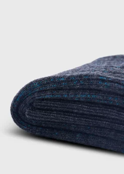 Paul Stuart Socks^Wool & Cotton Shadow Stripe Sock Grey