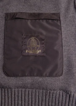 Paul Stuart Outerwear^Wool And Suede Bomber Jacket Brown