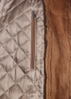 Paul Stuart Outerwear^Wool Coat With Shearling Gilet Camel