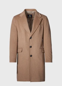 Paul Stuart Outerwear^Wool Coat With Shearling Gilet Camel