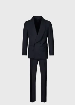 Paul Stuart Formal Shop^Wool Double Breasted Shawl Collar Tuxedo Black