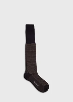 Paul Stuart Socks^Wool Houndstooth Sock Brown