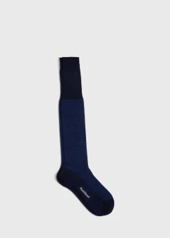 Paul Stuart Socks^Wool Houndstooth Sock Navy
