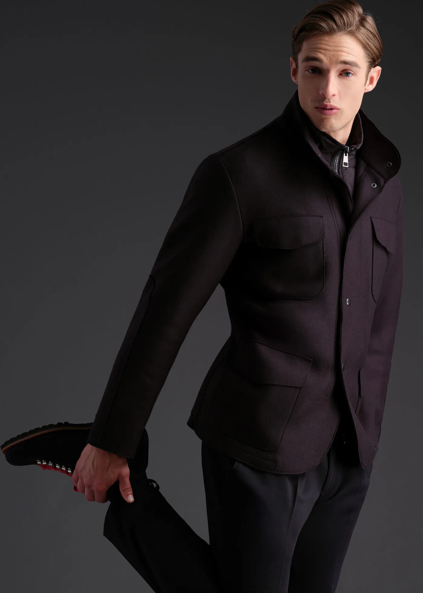 Paul Stuart Outerwear^Wool Jersey Blazer With Gilet Navy