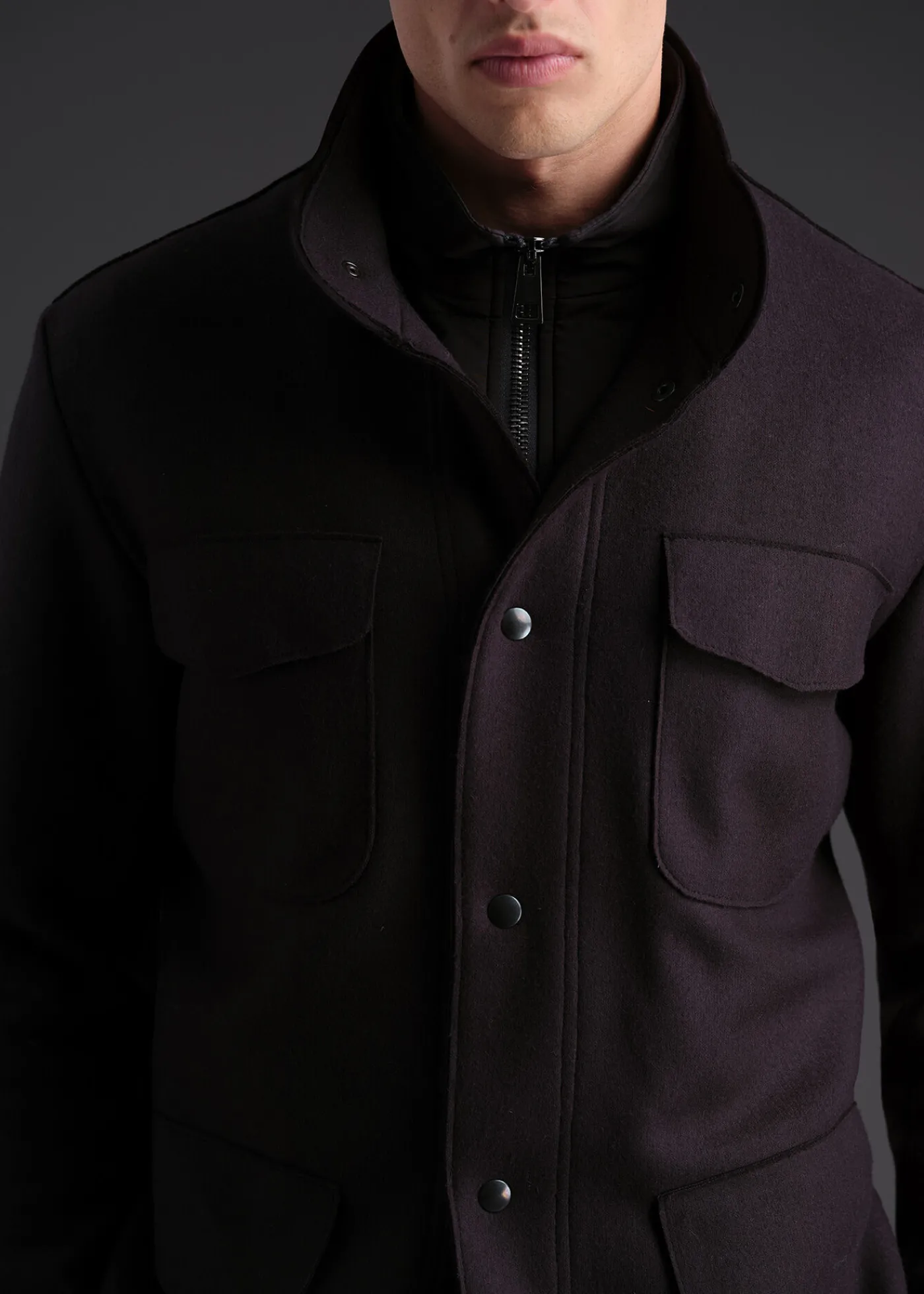 Paul Stuart Outerwear^Wool Jersey Blazer With Gilet Navy