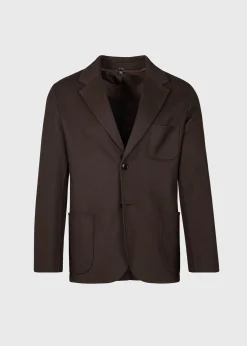 Paul Stuart Outerwear^Wool Jersey Soft Jacket DK BROWN