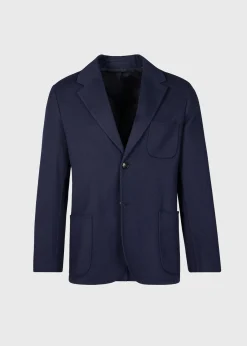 Paul Stuart Outerwear^Wool Jersey Soft Jacket Navy