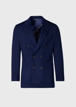 Paul Stuart Blazers & Jackets^Wool Knit Jersey Double Breasted Blazer Navy