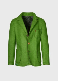 Paul Stuart Blazers & Jackets|Outerwear^Wool Knit Raw Edge Jacket Green