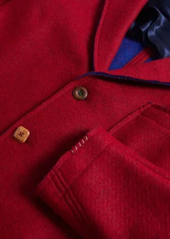 Paul Stuart Blazers & Jackets|Outerwear^Wool Knit Raw Edge Jacket Red