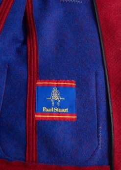 Paul Stuart Blazers & Jackets|Outerwear^Wool Knit Raw Edge Jacket Red